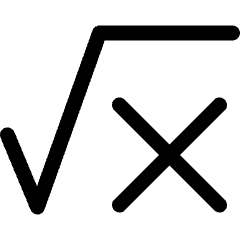 Square Root X Icon from Ultimate Regular Set