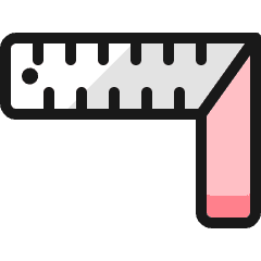 Measure Ruler Corner Icon from Ultimate Colors Set