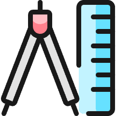 Measure Ruler Divider Icon from Ultimate Colors Set