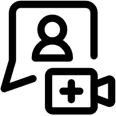 Doctor Consultation Video Chat Icon from Ultimate Regular Set