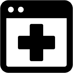 Healthcare Website Cross 1 Icon from Ultimate Bold Set