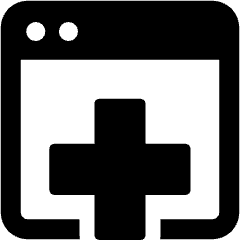 Healthcare Website Cross 3 Icon from Ultimate Bold Set