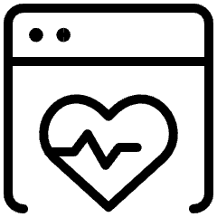 Healthcare Website Cross Heart Rate 2 Icon from Ultimate Light Set