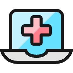 Medical App Laptop 1 Icon from Ultimate Colors Set