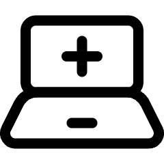 Medical App Laptop Icon from Ultimate Regular Set