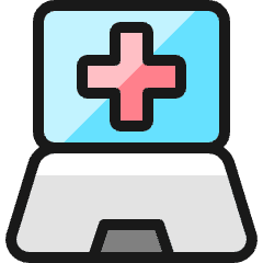 Medical App Laptop Icon from Ultimate Colors Set