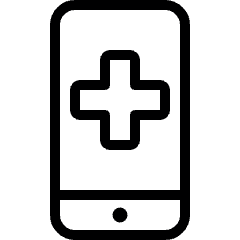 Medical App Smartphone Icon from Ultimate Light Set