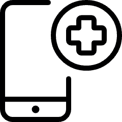 Medical App Smartphone 1 Icon from Ultimate Light Set