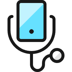 Medical App Smartphone Listen Icon from Ultimate Colors Set