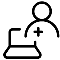 Online Doctor Laptop Facetime Icon from Ultimate Light Set