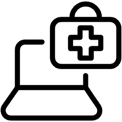 Online First Aid Laptop Icon from Ultimate Light Set