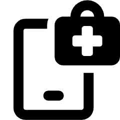 Online First Aid Phone 1 Icon from Ultimate Bold Set