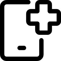 Online Medical App Checkup Service Icon from Core Line Set