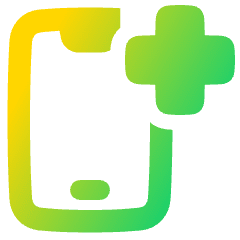 Online Medical App Checkup Service Icon from Plump Gradient Set