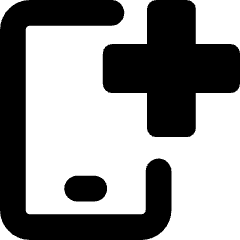 Online Medical App Checkup Service Icon from Core Solid Set