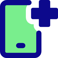 Online Medical App Checkup Service Icon from Core Pop Set