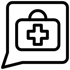 Online Medical First Aid Chat Icon from Ultimate Light Set