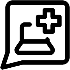 Online Medical Laptop Chat 3 Icon from Ultimate Regular Set