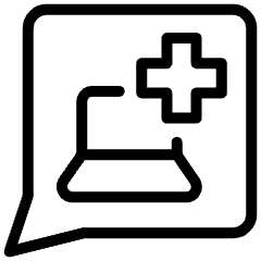 Online Medical Laptop Chat 3 Icon from Ultimate Light Set