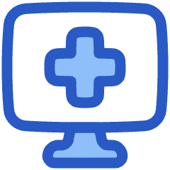 Online Medical Service Monitor Icon from Plump Duo Set