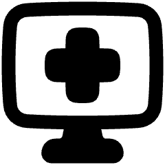 Online Medical Service Monitor Icon from Plump Remix Set