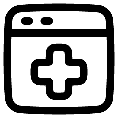 Online Medical Web Service Icon from Plump Line Set