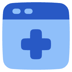 Online Medical Web Service Icon from Plump Flat Set