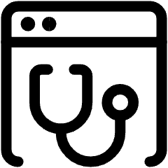 Stethoscope Website Icon from Ultimate Regular Set