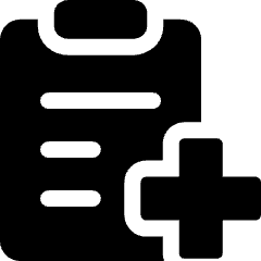 Medical Data Clipboard Cross Icon from Ultimate Bold Set