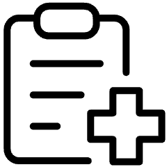 Medical Data Clipboard Cross Icon from Ultimate Light Set