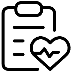 Medical Data Clipboard Heart Rate Icon from Ultimate Light Set