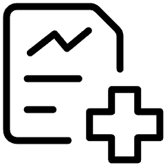 Medical Data Grahp Cross Icon from Ultimate Light Set
