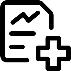 Medical Data Graph Cross Icon from Ultimate Regular Set