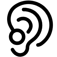 Hearing Aid Ear Icon from Ultimate Regular Set