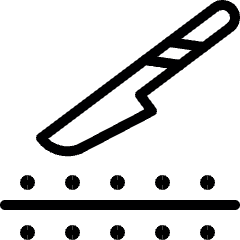 Medical Instrument Scalpel Cut Icon from Ultimate Light Set