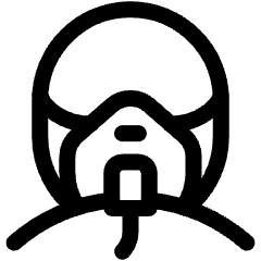 Oxygen Mask Head 1 Icon from Ultimate Regular Set