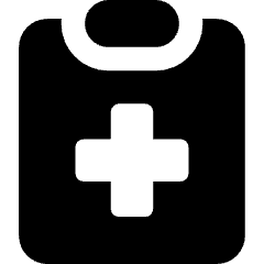 Checkup Medical Report Clipboard Icon from Core Solid Set