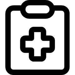 Checkup Medical Report Clipboard Icon from Core Line Set