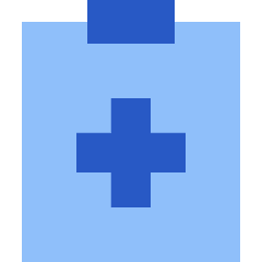 Checkup Medical Report Clipboard Icon from Sharp Flat Set