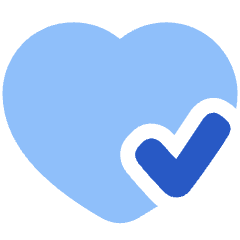 Heart Check Icon from Plump Flat Set