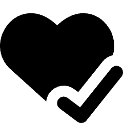 Heart Check Icon from Core Solid Set