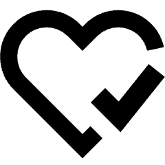 Heart Check Icon from Sharp Remix Set