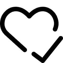 Heart Check Icon from Core Line Set