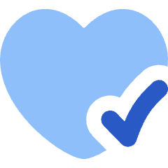 Heart Check Icon from Flex Flat Set