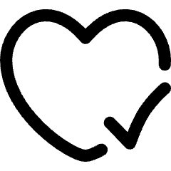 Heart Check Icon from Flex Line Set