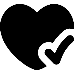 Heart Check Icon from Flex Solid Set