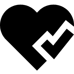 Heart Check Icon from Sharp Solid Set