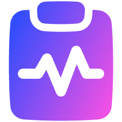 Heart Rate Clipboard Icon from Plump Gradient Set