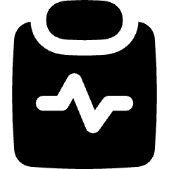 Heart Rate Clipboard Icon from Flex Solid Set