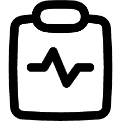 Heart Rate Clipboard Icon from Flex Line Set